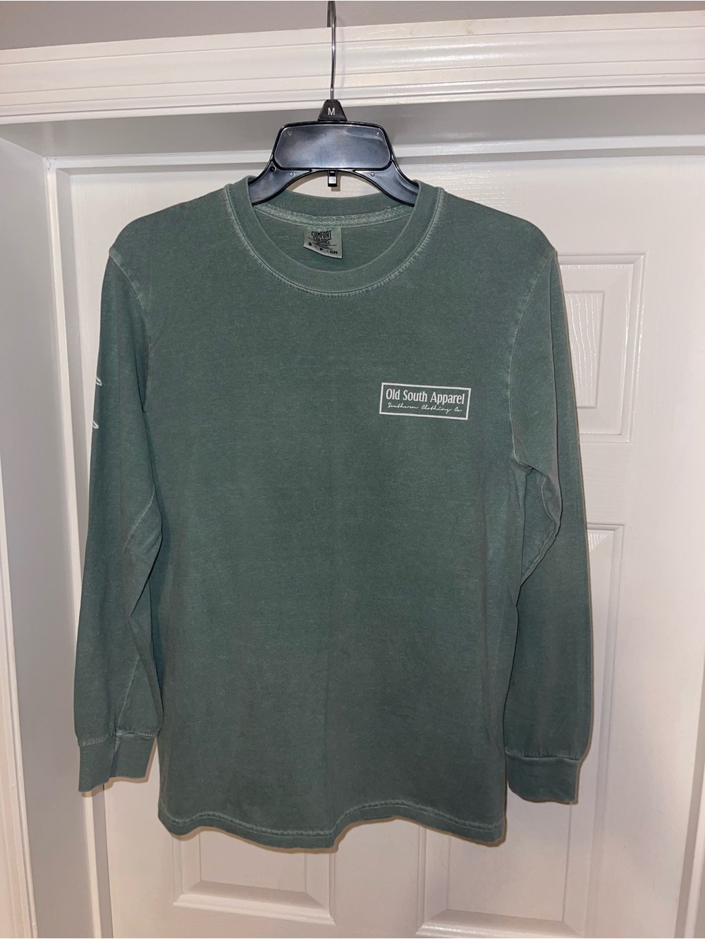 Comfort Colors Men's Long Sleeve Crewneck - Moss Green